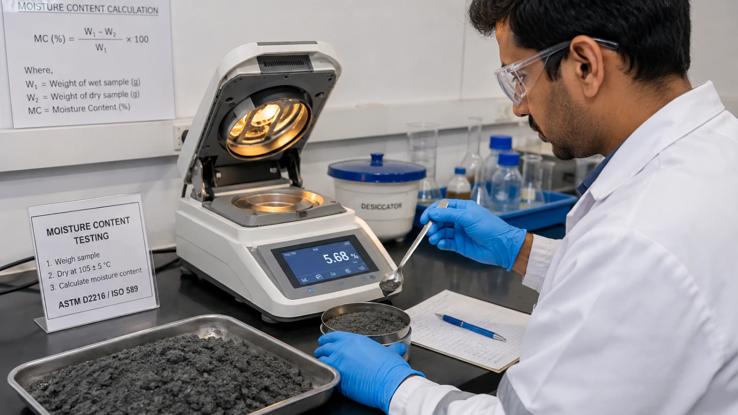 Cargo surveyor taking a representative sample from a bulk cargo stockpile