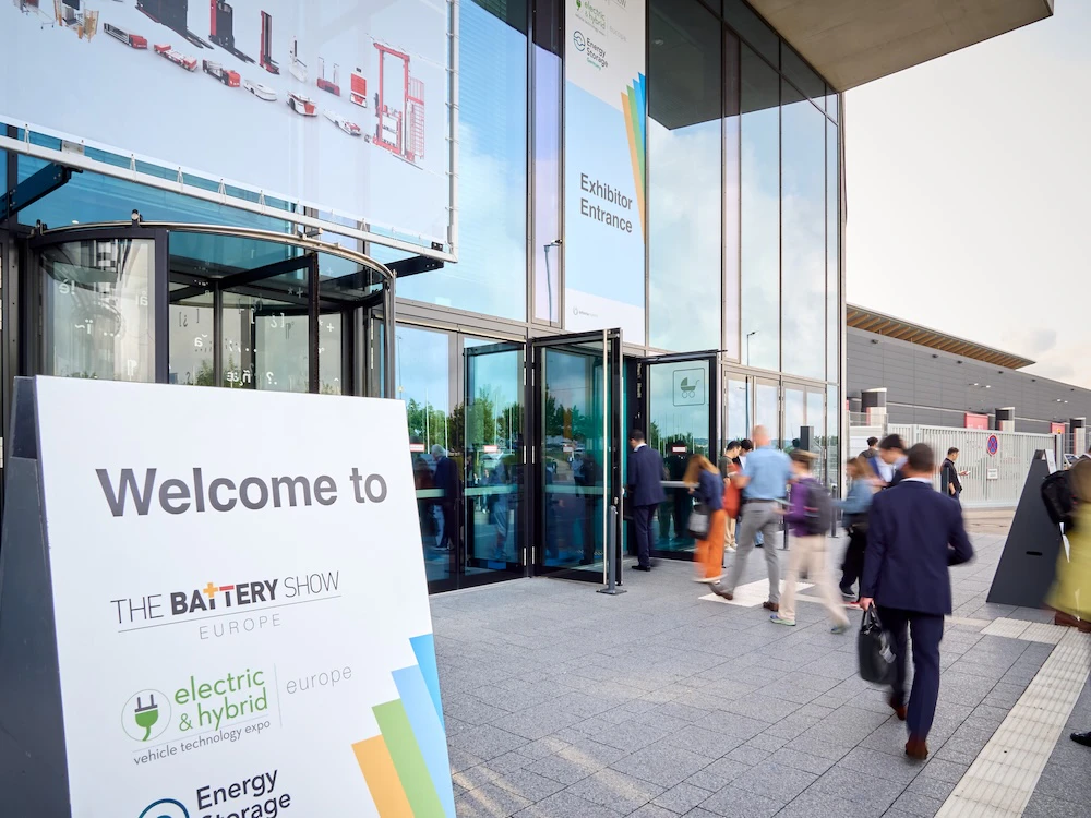 Attendees entering The Battery Show Europe