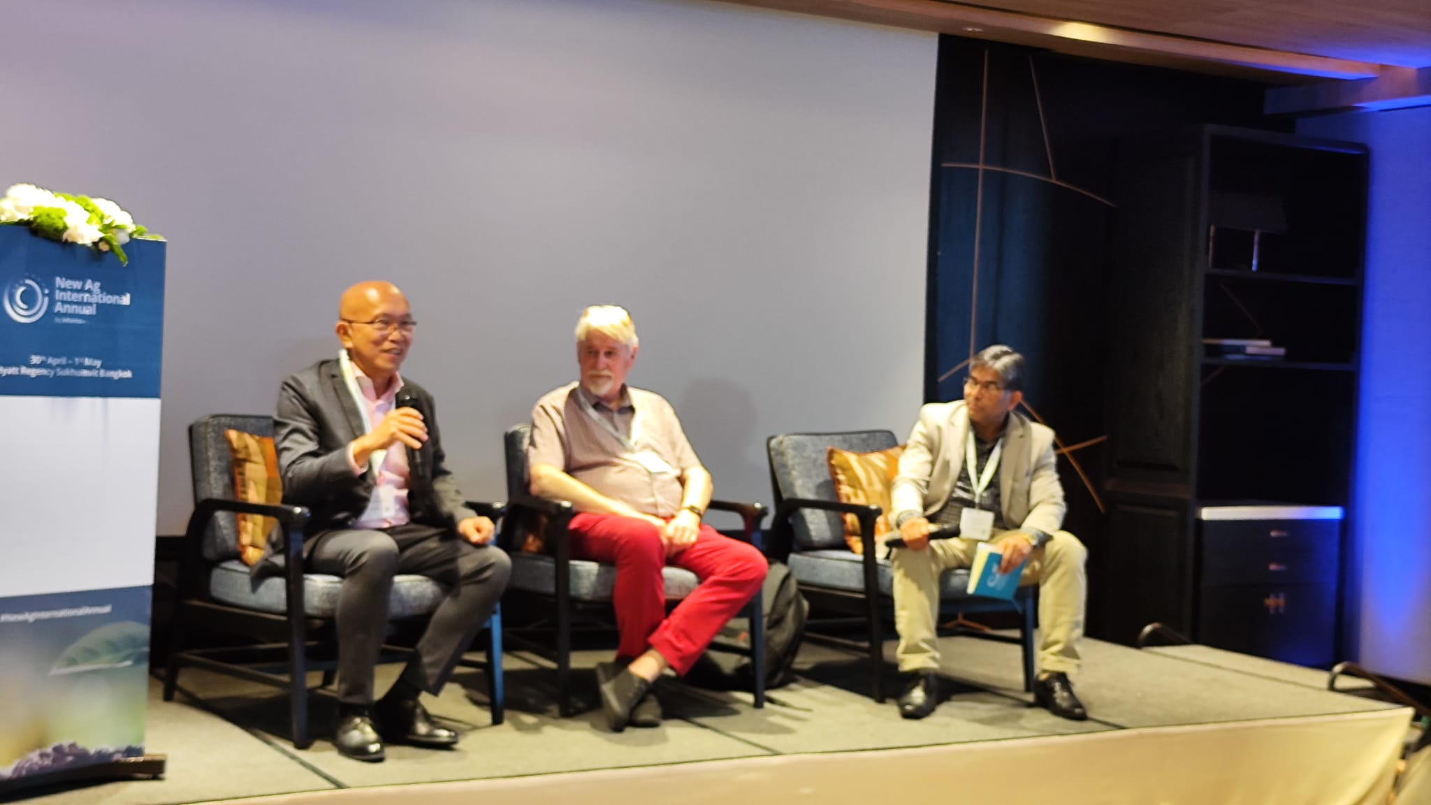 An industry expert presents at the New Ag International Annual, covering BioAg technologies and market opportunities in Asia.