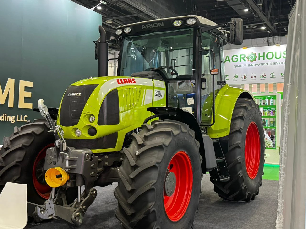 Modern agricultural tractor and farm machinery showcased at Growtech Middle East