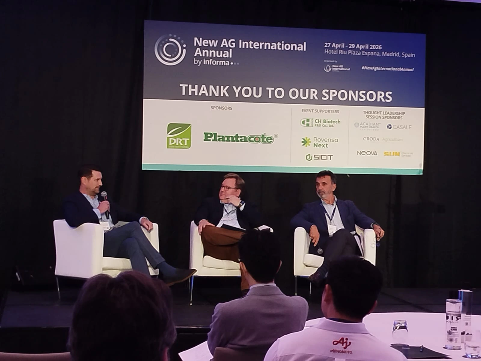 Industry experts during a panel session at New AG International Annual
