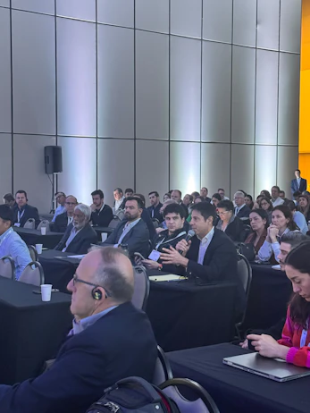 Delegate asking questions at Biocontrol & Biostimulants LATAM