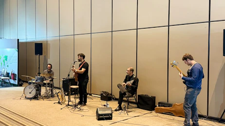 Group playing Jazz at Biocontrol & Biostimulants LATAM