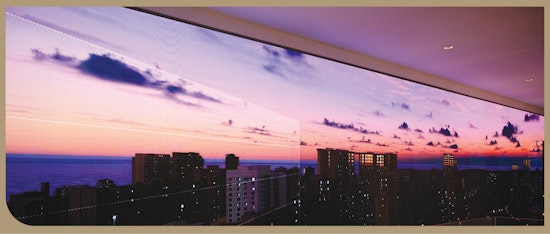 Nyx indoor LED display of pixel pitch - 1.86mm, screen size - 14.08m X 2.88m, and screen resolution - 7570 X 1548 was installed at a real estate’s demo apartments