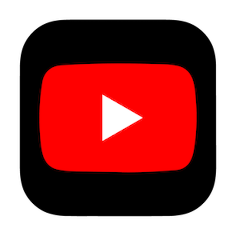 YouTube logo with rounded edges