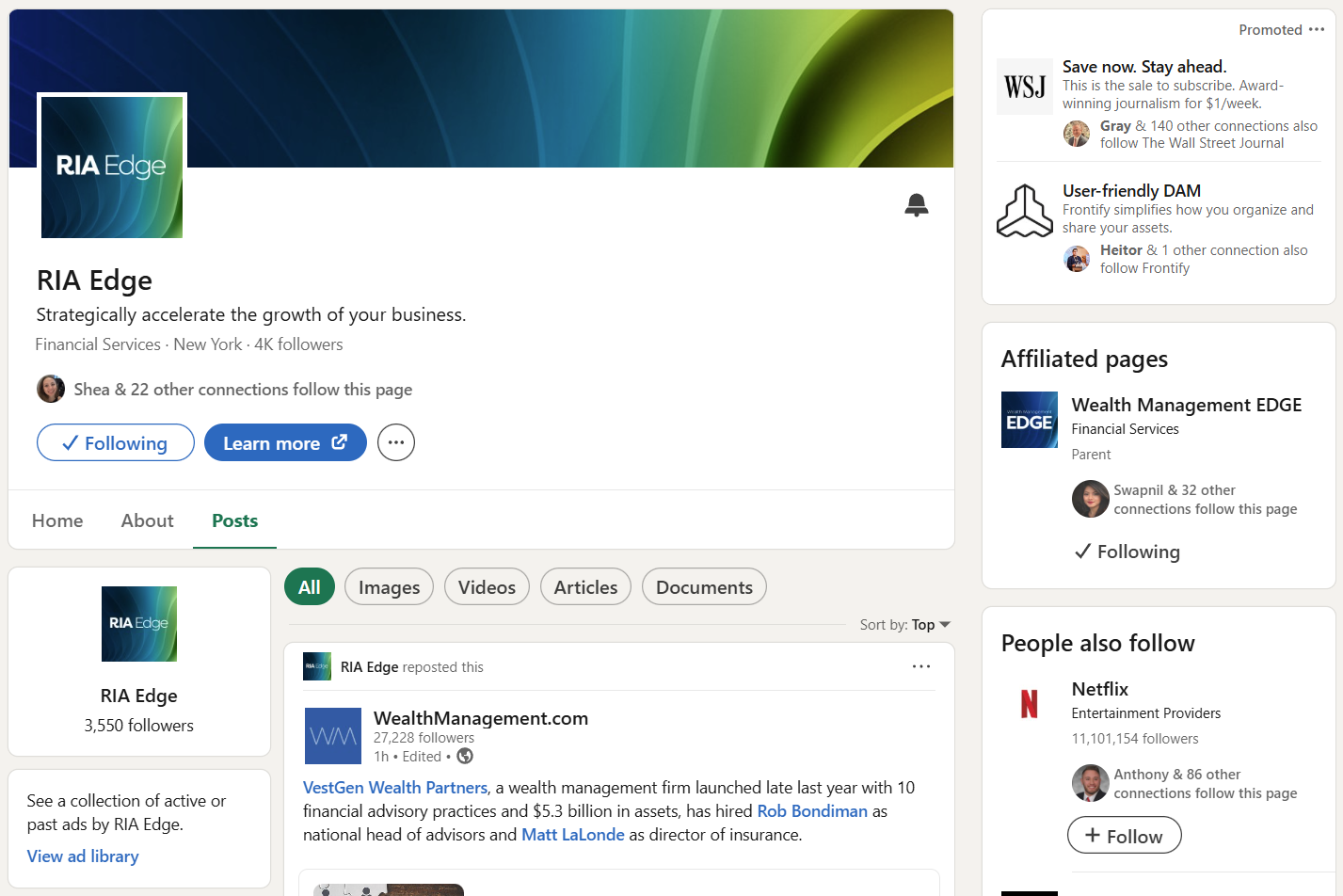 RIA Edge LA LinkedIn
