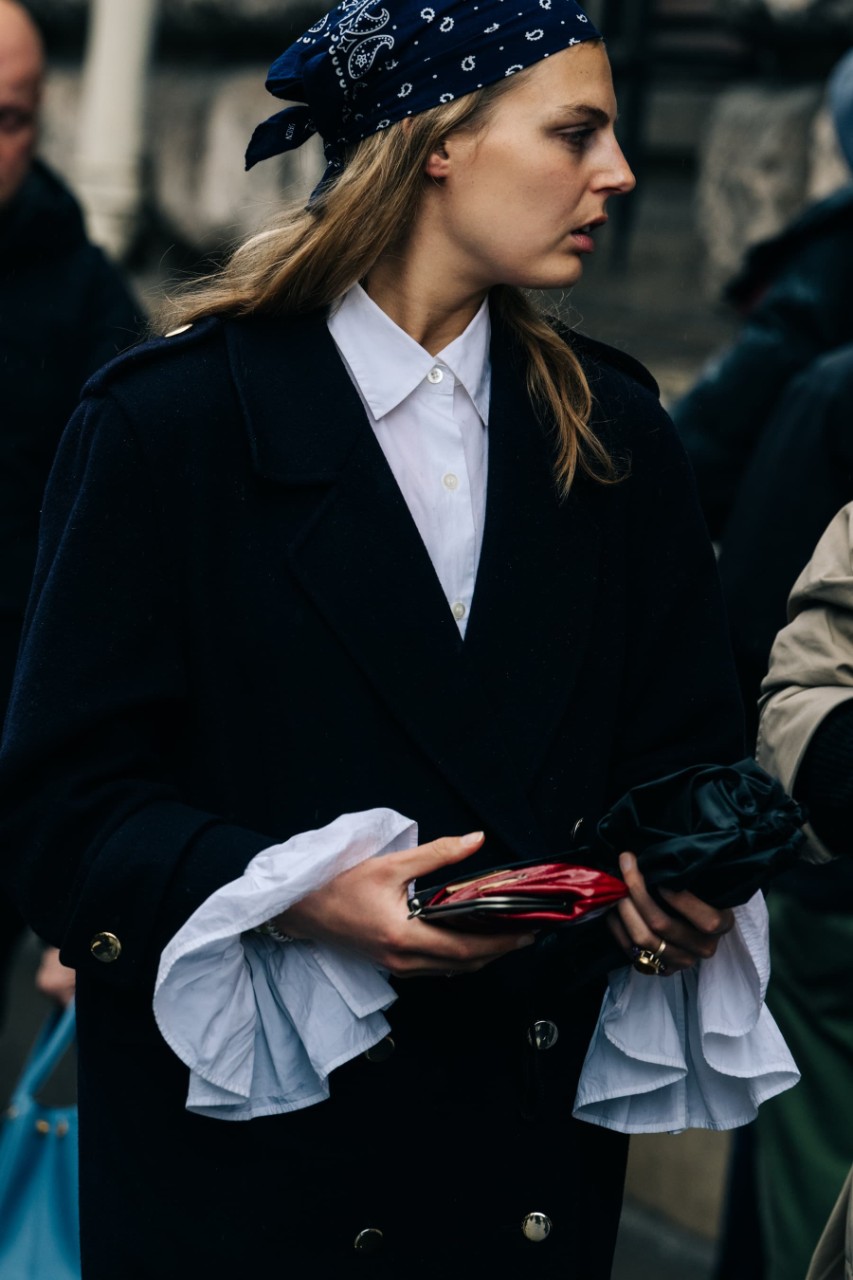 Olivia Jasmine Singer outside Hermès