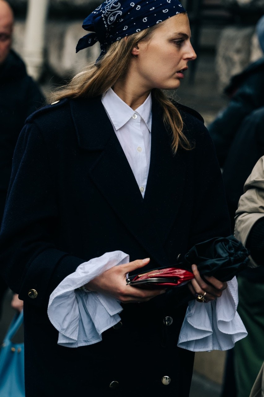Olivia Jasmine Singer outside Hermès