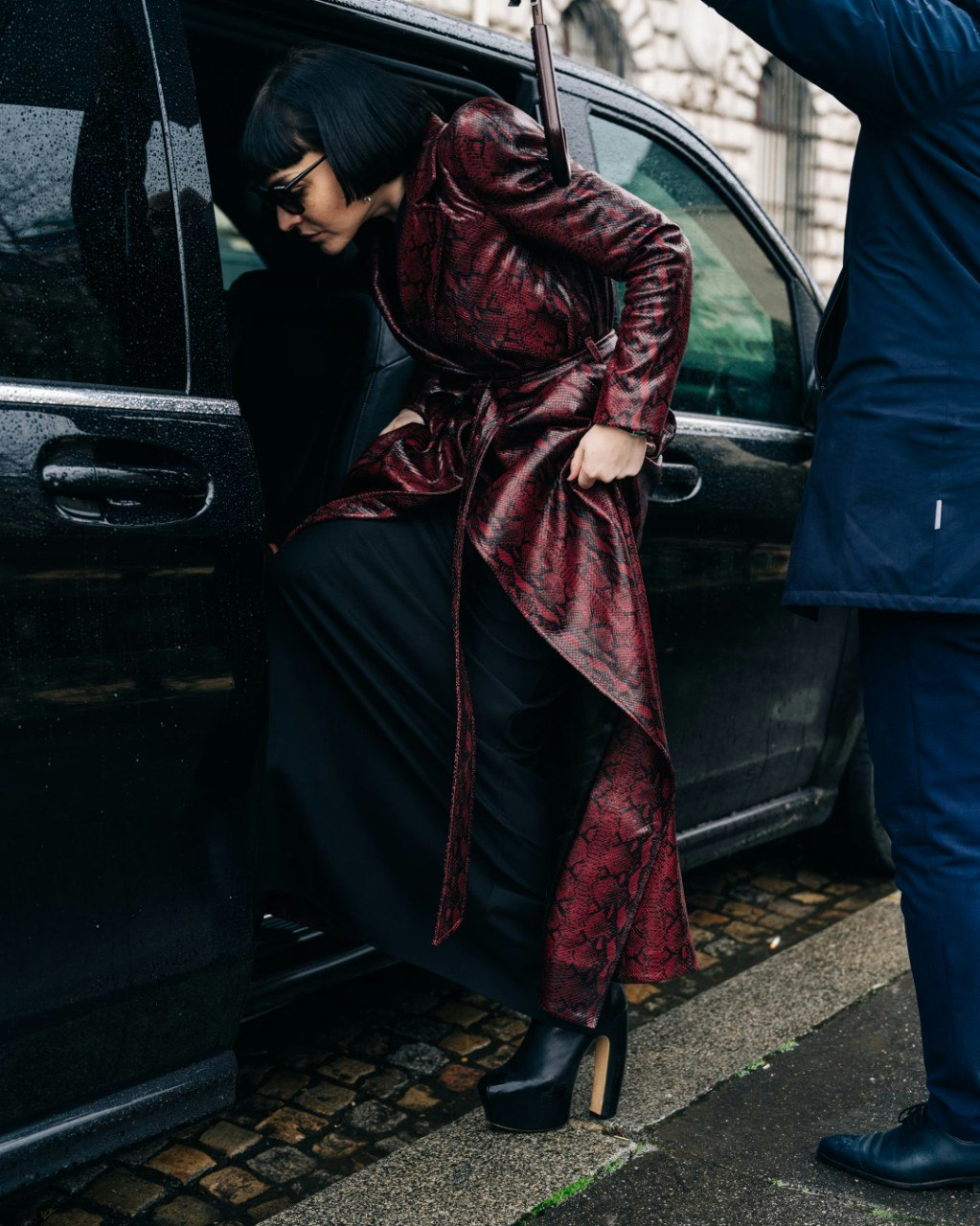 Olivia Jasmine Singer outside Hermès