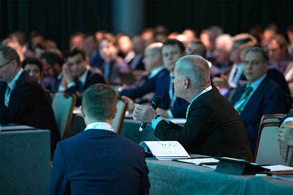 asking question at packaging waste and sustainability forum