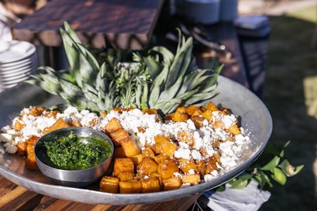 Potatoes with chimichurri sauce