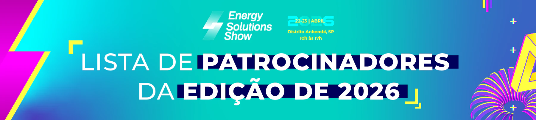 Confira a Lista de Patrocinadores confirmados para a edição de 2026 do Energy solutions Show!