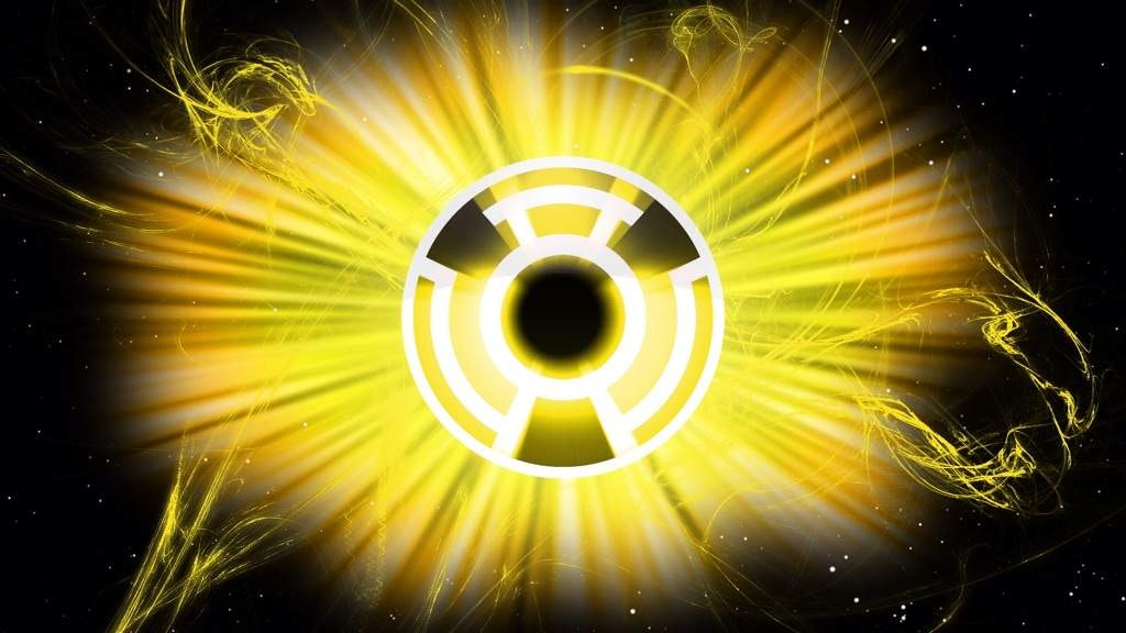 The Green Lantern logo featuring the Yellow Lantern