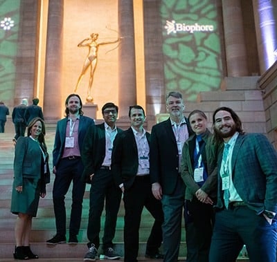 Visitors clicking pictures at the event