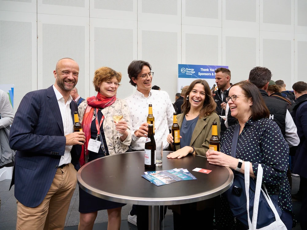 Attendees networking