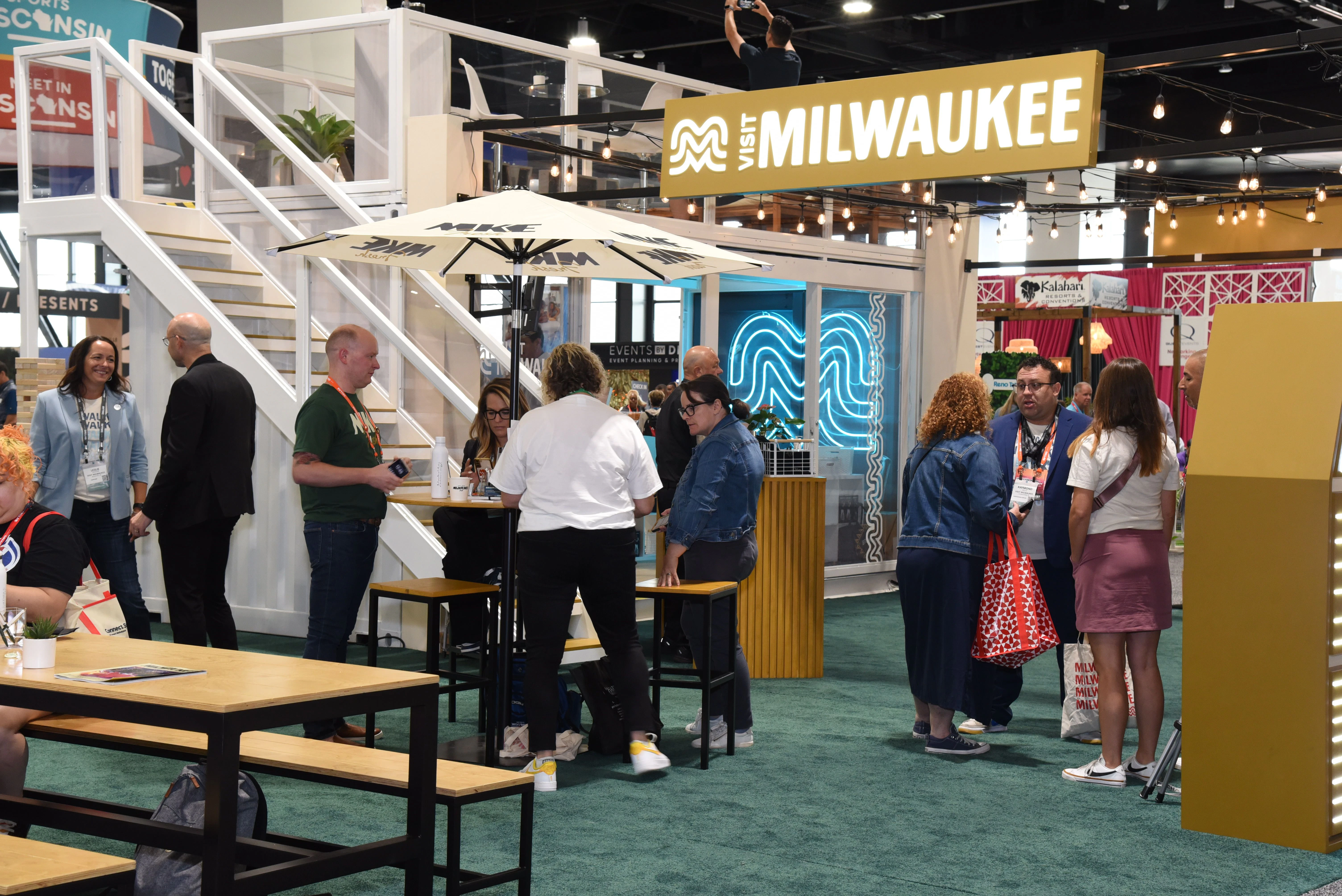 The Visit Milwaukee trade show booth at Connect Marketplace.