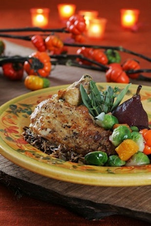 chicken, rice and vegetables