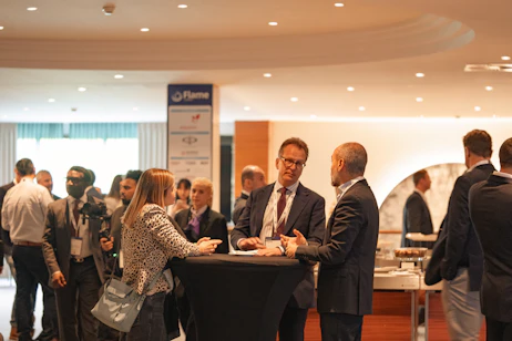 Fun networking floor at Flame