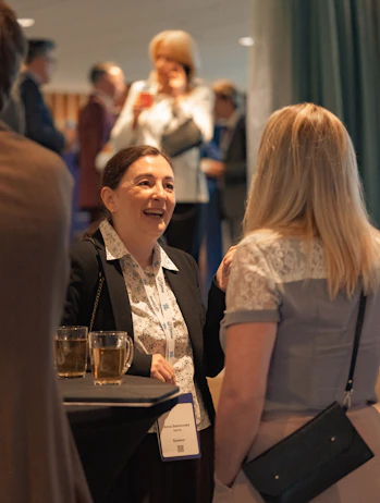 Busy networking break at Flame