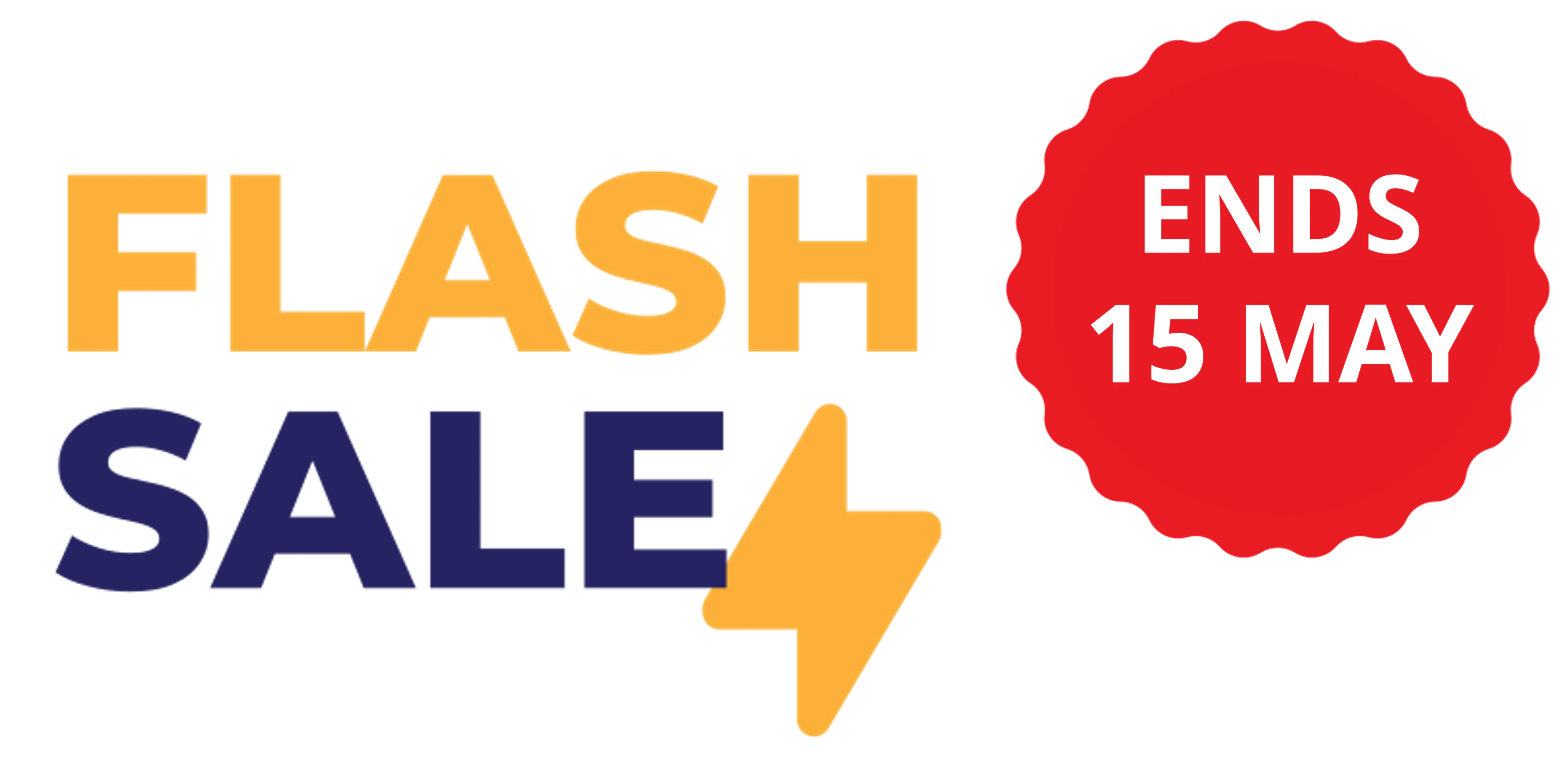 Flash Sale ends 15 May banner