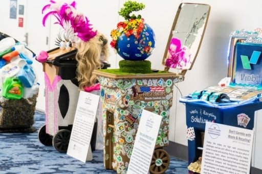 Attendees at WasteExpo visiting the EREF Charitable Auction