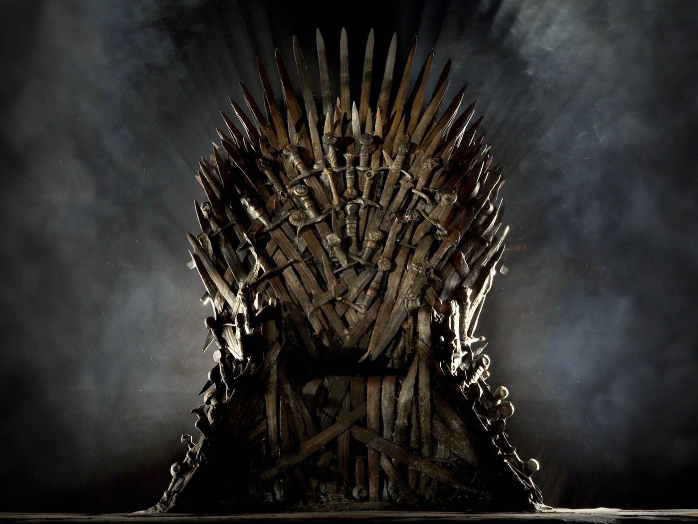 The Iron Throne from Game of Thrones featuring hundreds of melted down thrones