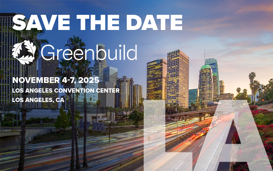 The Greenbuild 2025 event will take place at the Los Angeles Convention Center