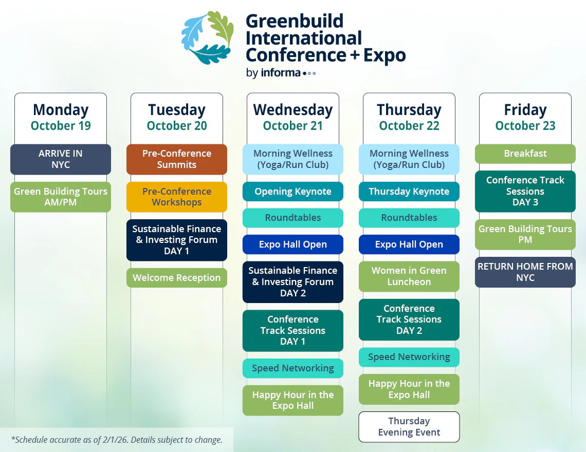 schedule of events