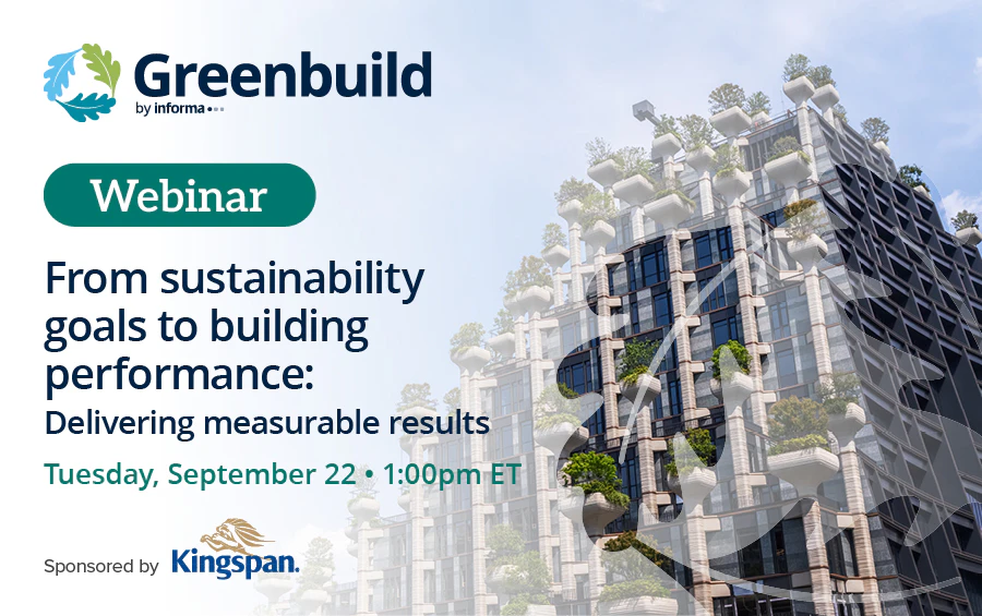 From sustainability goals to building performance webinar
