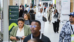 Crowd engaging during a healthcare conference session at World Health Expo Johannesburg
