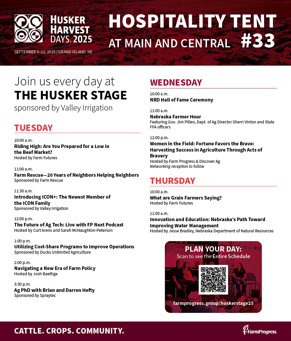 Husker Harvest Days Hospitality Tent