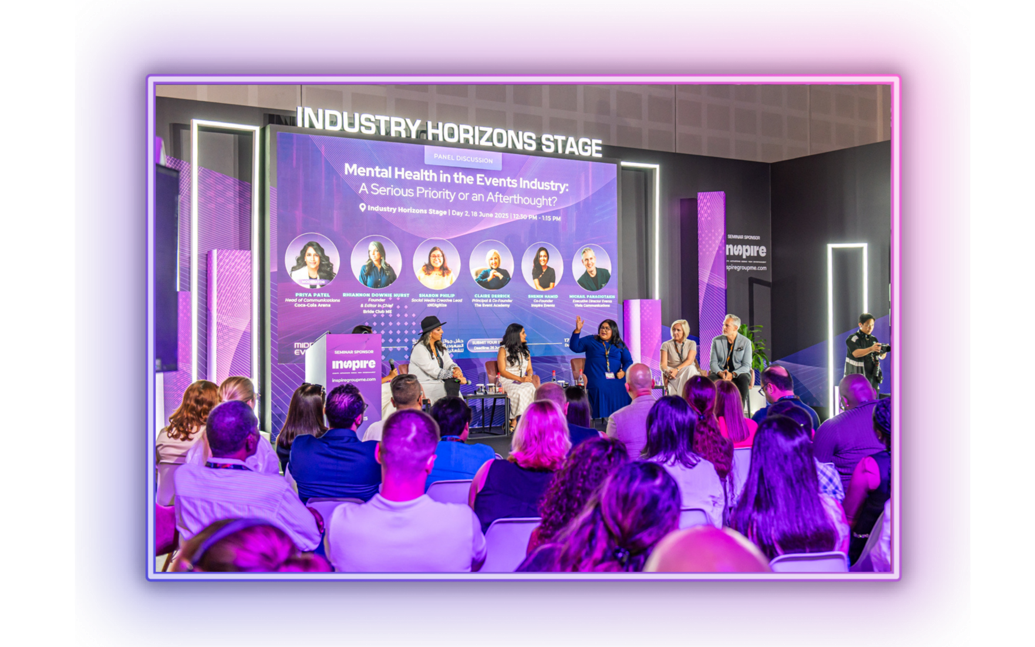 Audience attending a live seminar panel session at MEES with expert speakers and interactive discussion