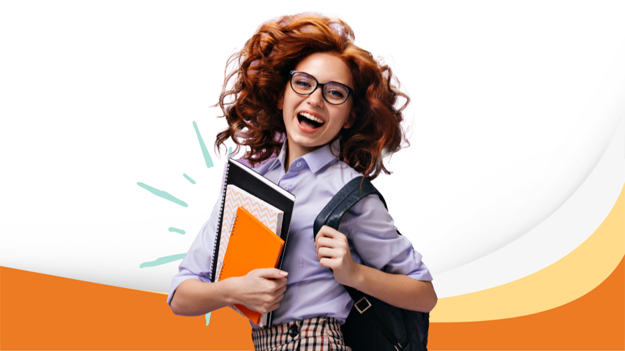 Excited student at Najah Abu Dhabi 2026, ADNEC Centre, engaging with global universities, scholarships, and higher education options.