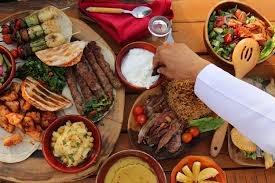 A plate of traditional saudi food