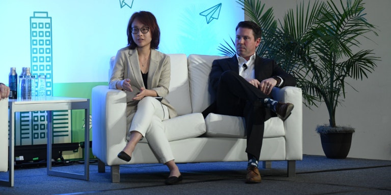 Speaker presenting at Tissue World