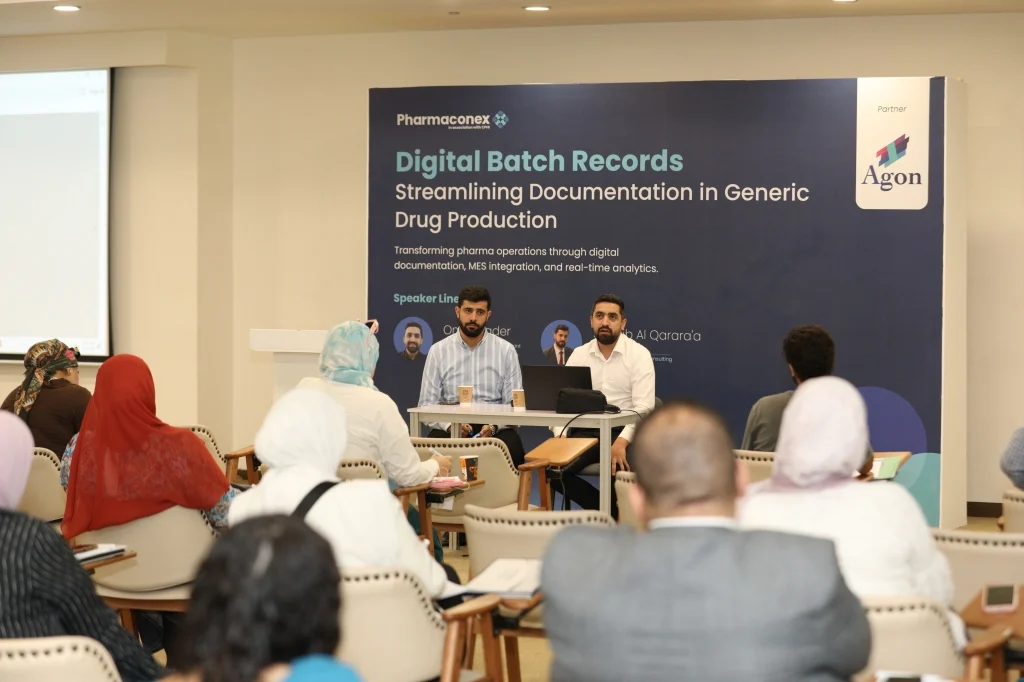 People presenting at Pharmaconex Exhibition