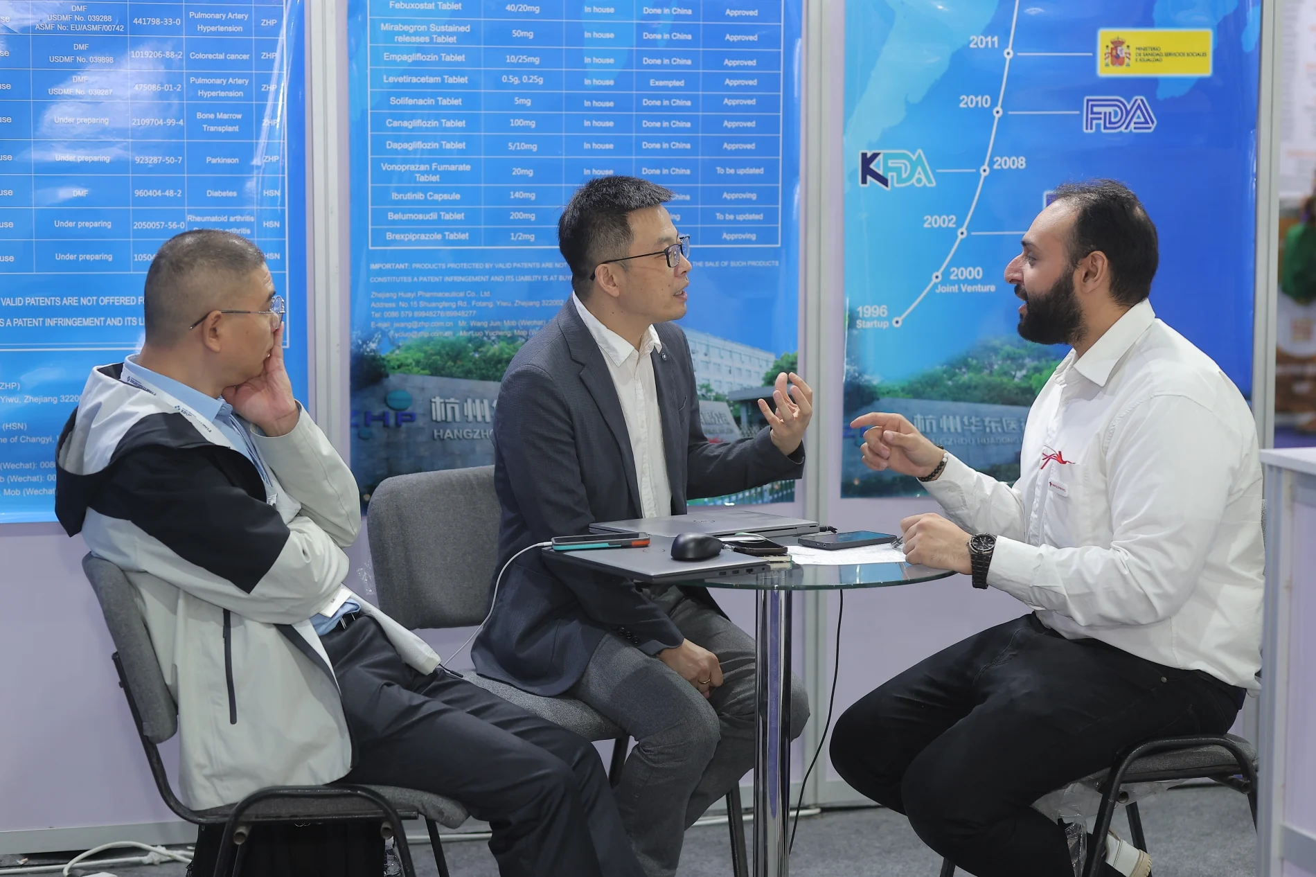 People sitting at Pharmaconex Exhibition