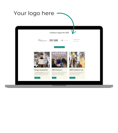 EXHIBITOR LOGO ON DECOREX.COM HOMEPAGE  - (SOLD)