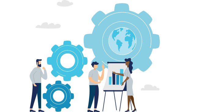 A group of people hosting providers offering reliable services for businesses of all sizes.