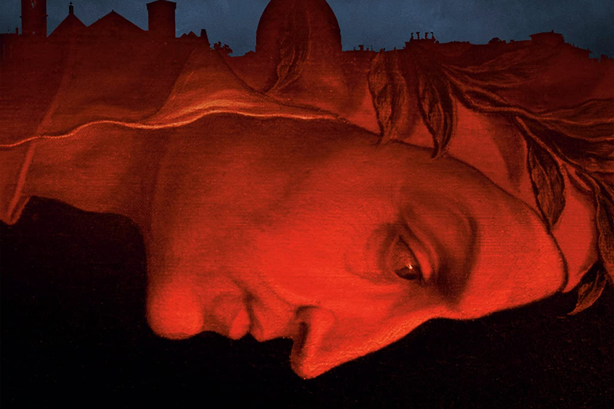 A red face looks down