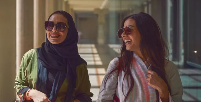 Inside Red Sea Mall with multiple shops shown from a top view