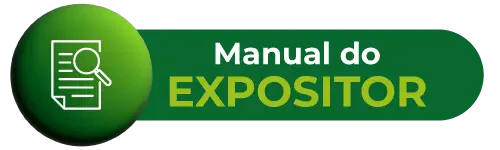 Botão verde com a frase "manual do expositor" e o ícone de um papel com uma lupa a esquerda.