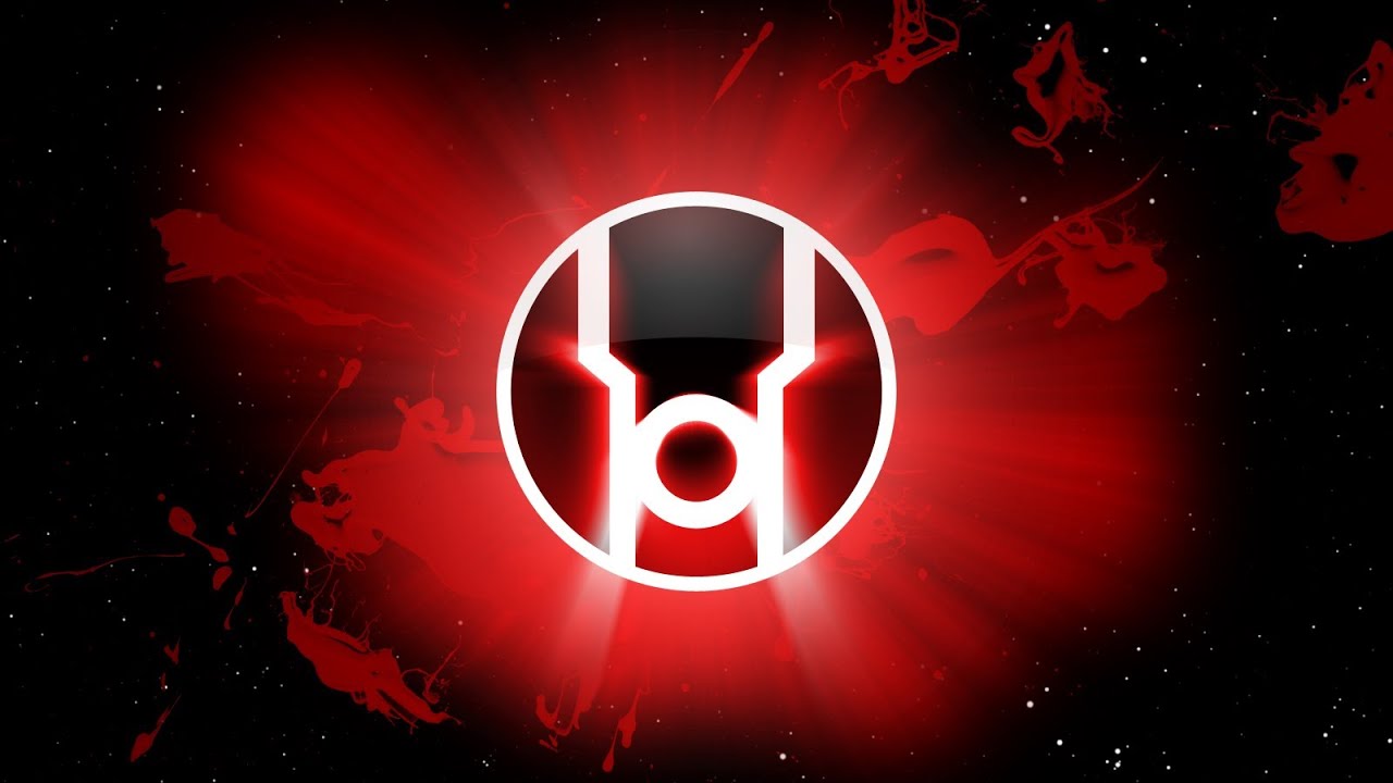 The Green Lantern logo featuring the Red Lantern