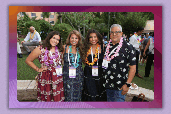 An animated GIF showing a slideshow of photos from networking events at MSP Summit 2025