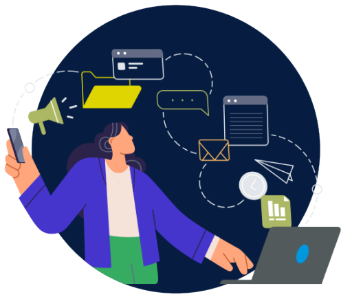 Por meio de conteúdos