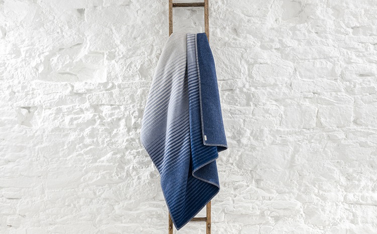Ian Mankin Coast Sunrise Cobalt Throw