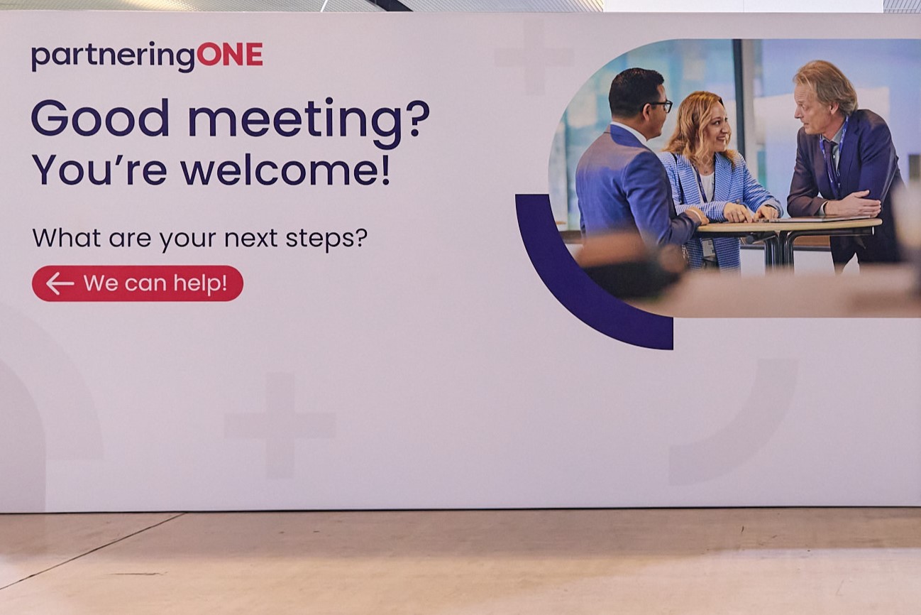 partneringONE networking platform poster