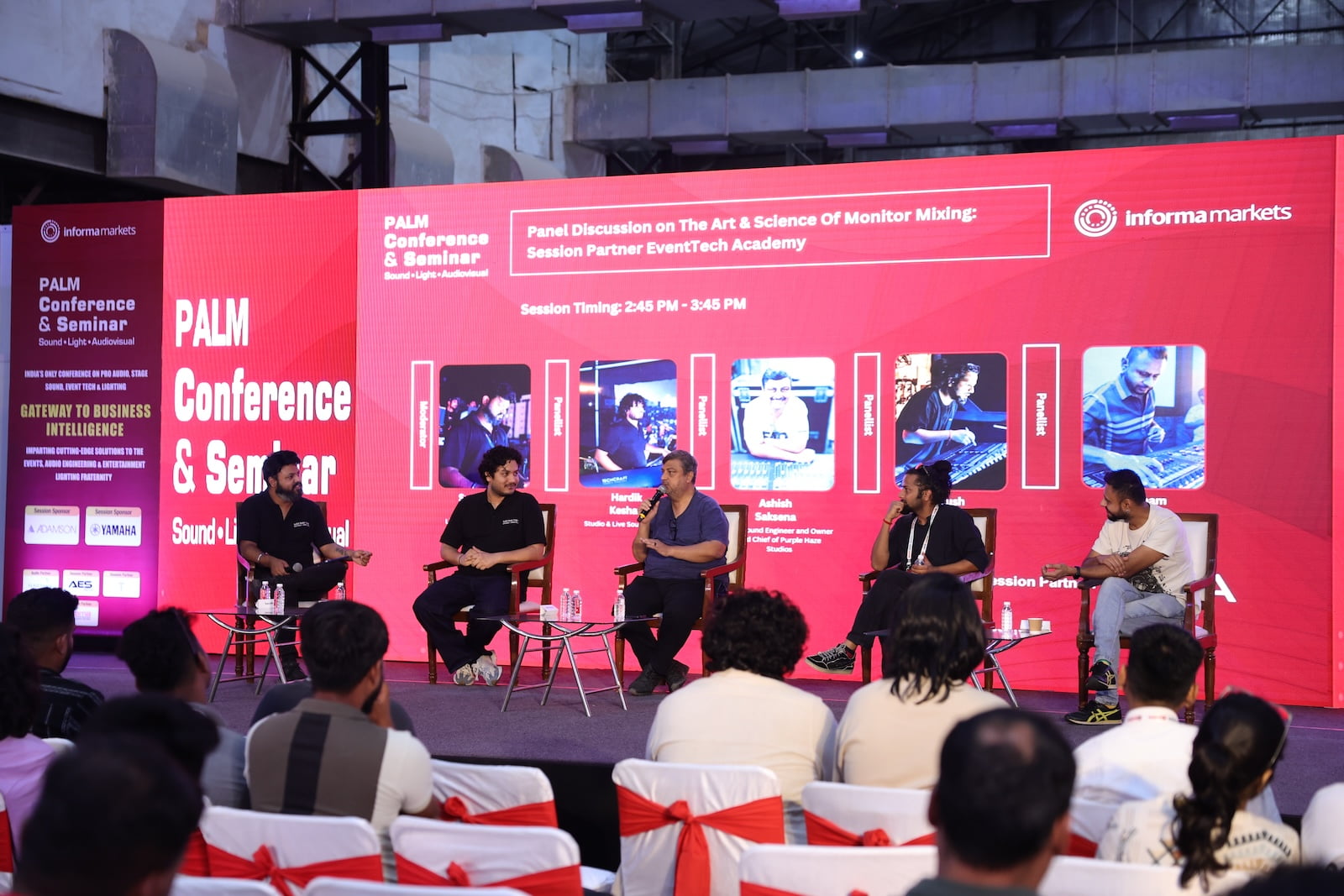 Panel discussion at PALM Conference & Seminar with industry experts in audio, lighting, and integration