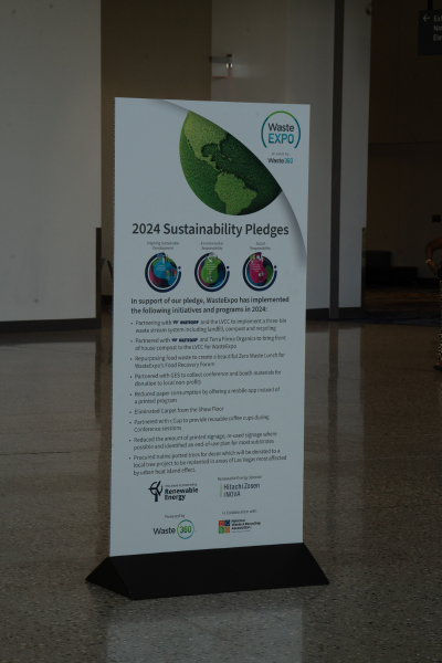 Sustainability Pledge Sign with Renewable Energy Partner