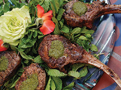 lamb chops with salad